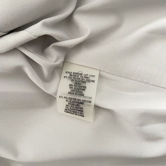 Elie Tahari Allegra Micro-Plaid One Button Jacket Blazer Gray Size 12 NWT - Picture 8 of 10